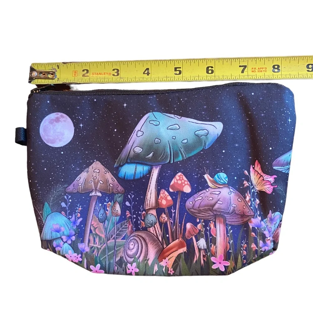 Night Sky Mushroom Patch Cosmetic Bag - Picture 5 of 6